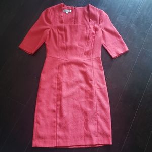 Kay Unger coral sheath dress